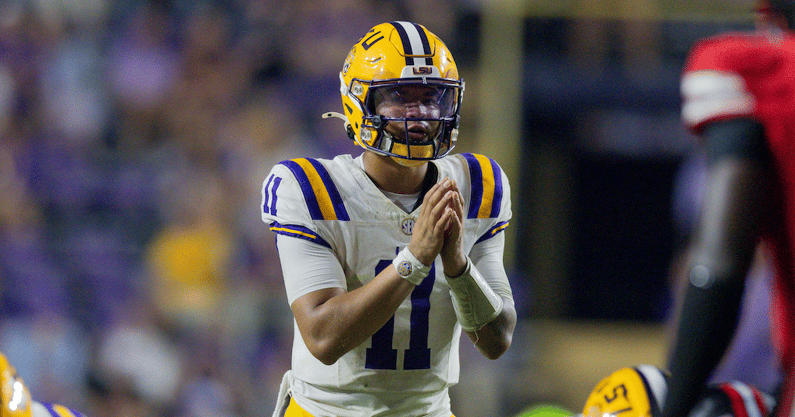 LSU QB Michael Van Buren (Photo: © Stephen Lew-Imagn Images)